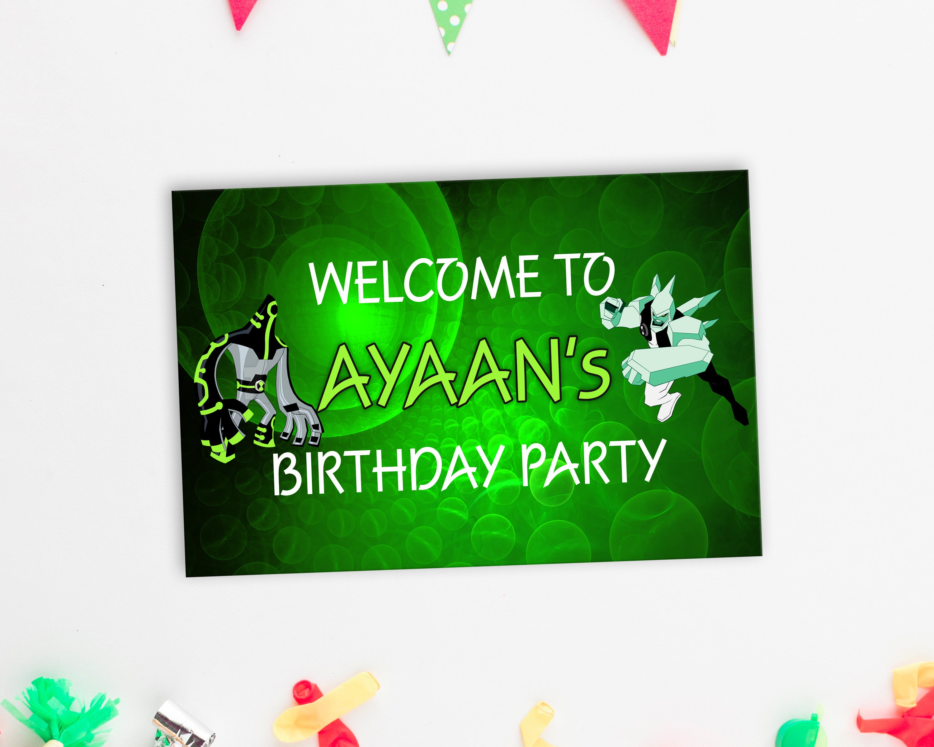 Ben 10 Theme Welcome Board