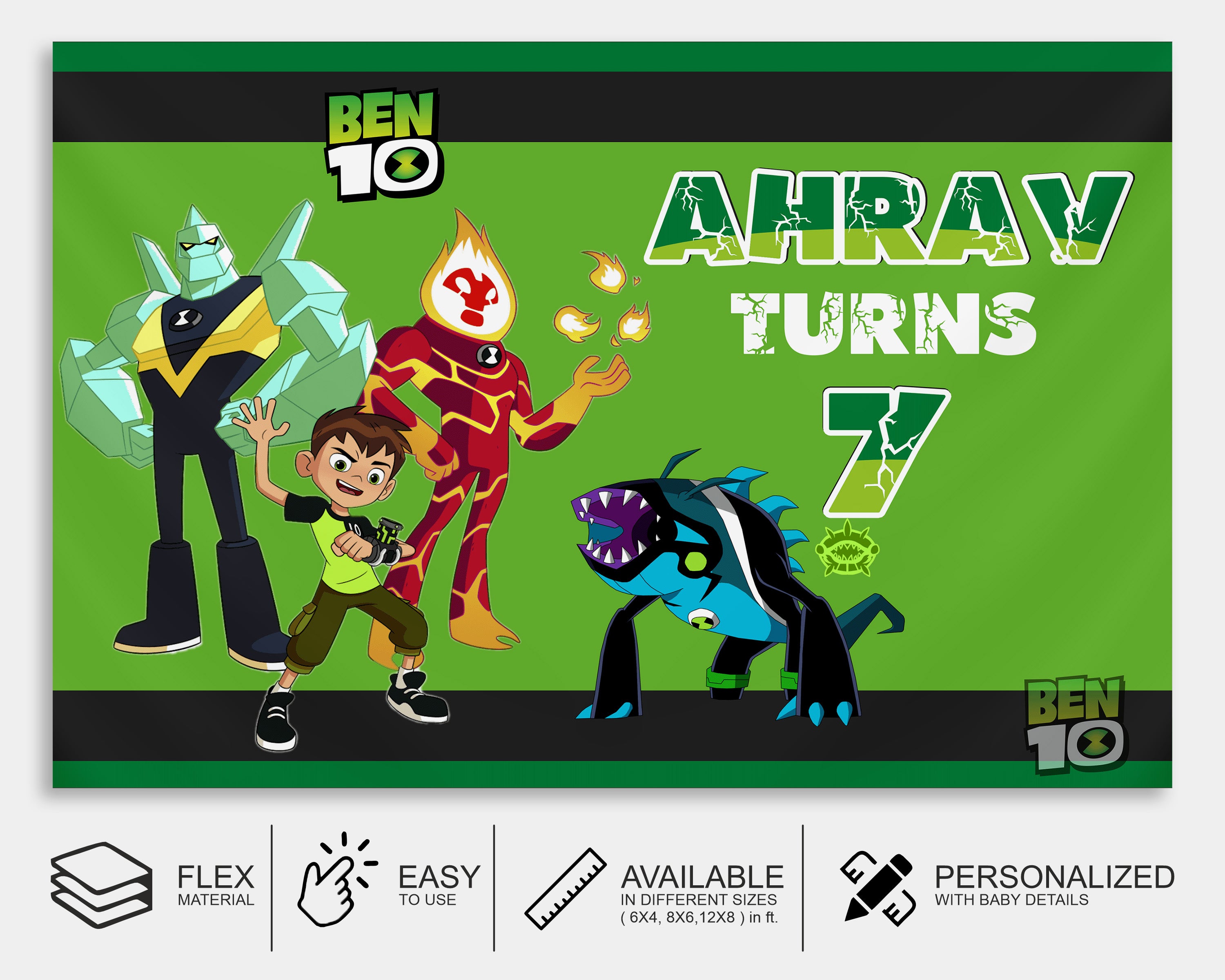 Ben 10 Theme Classic Backdrop