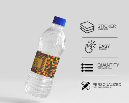 Lego Theme Water Bottle Stickers