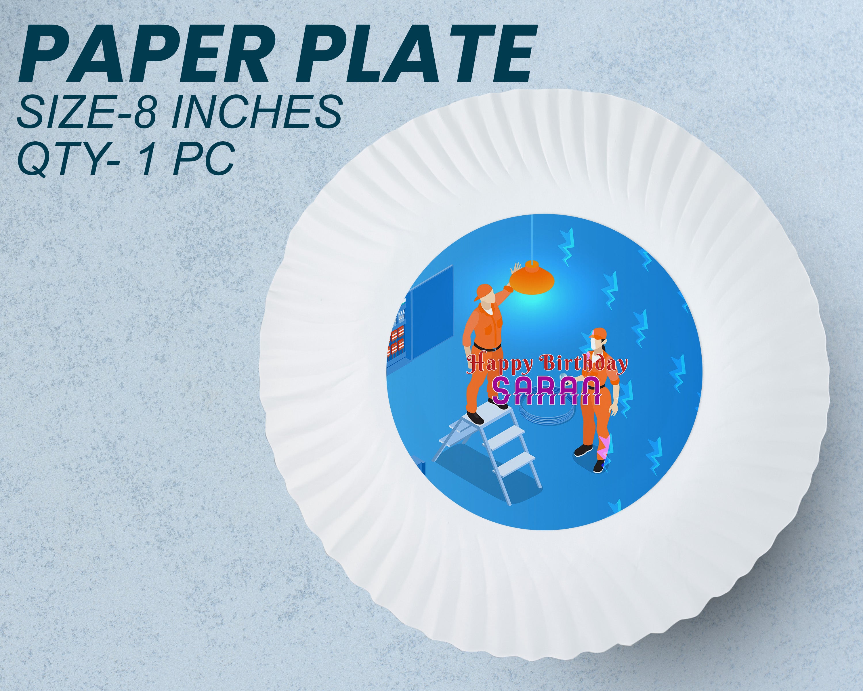 Electrician Theme Party Cups and Plates Combo