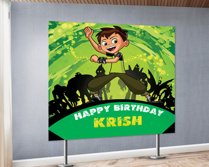 Ben 10 Theme Customized Square Backdrop