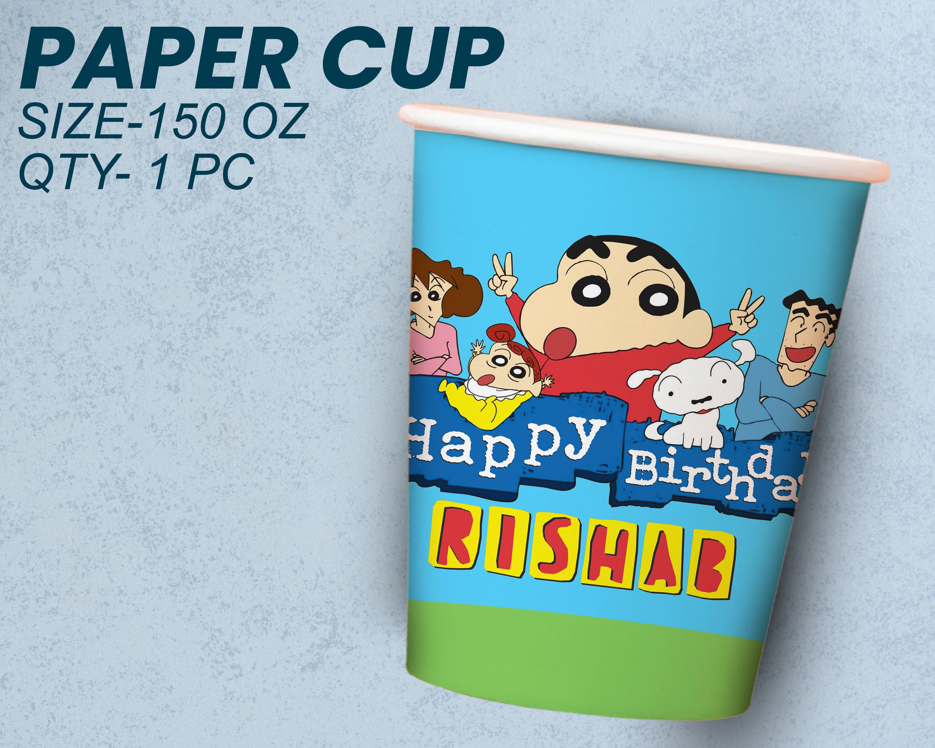 Shinchan Theme Party Cups and Plates Combo