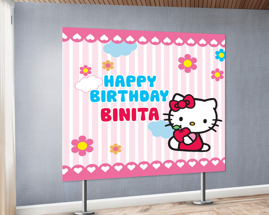 Hello Kitty Theme Customized Square Backdrop