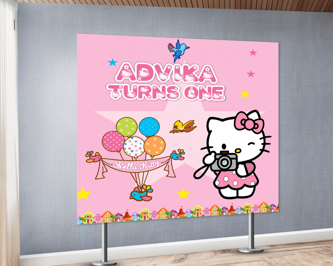 Hello Kitty Theme  Square Backdrop