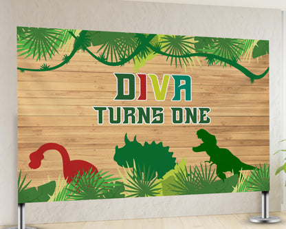 Dinosaur Theme Personalized Backdrop