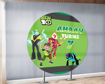 Ben 10 Theme  Classic Round Backdrop