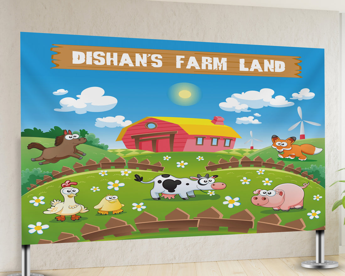 Farm Theme Personalized Backdrop