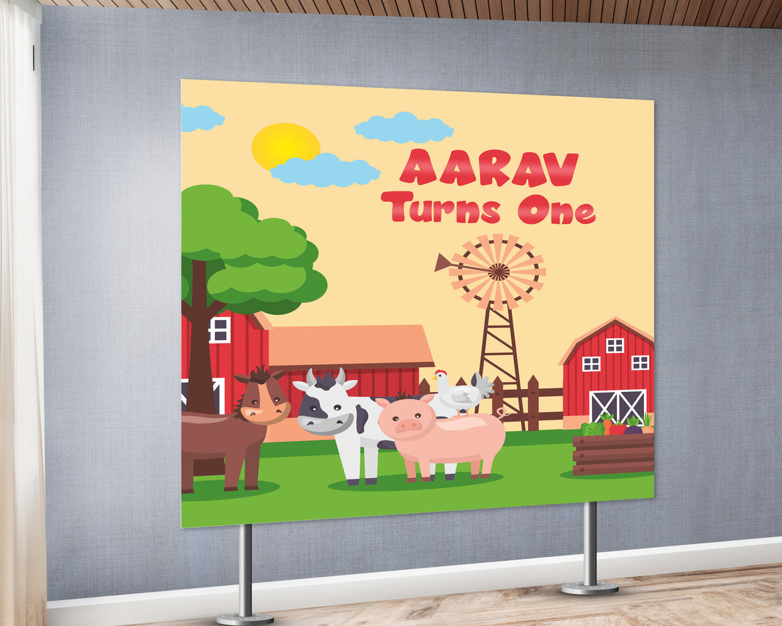 Farm Theme Square Backdrop