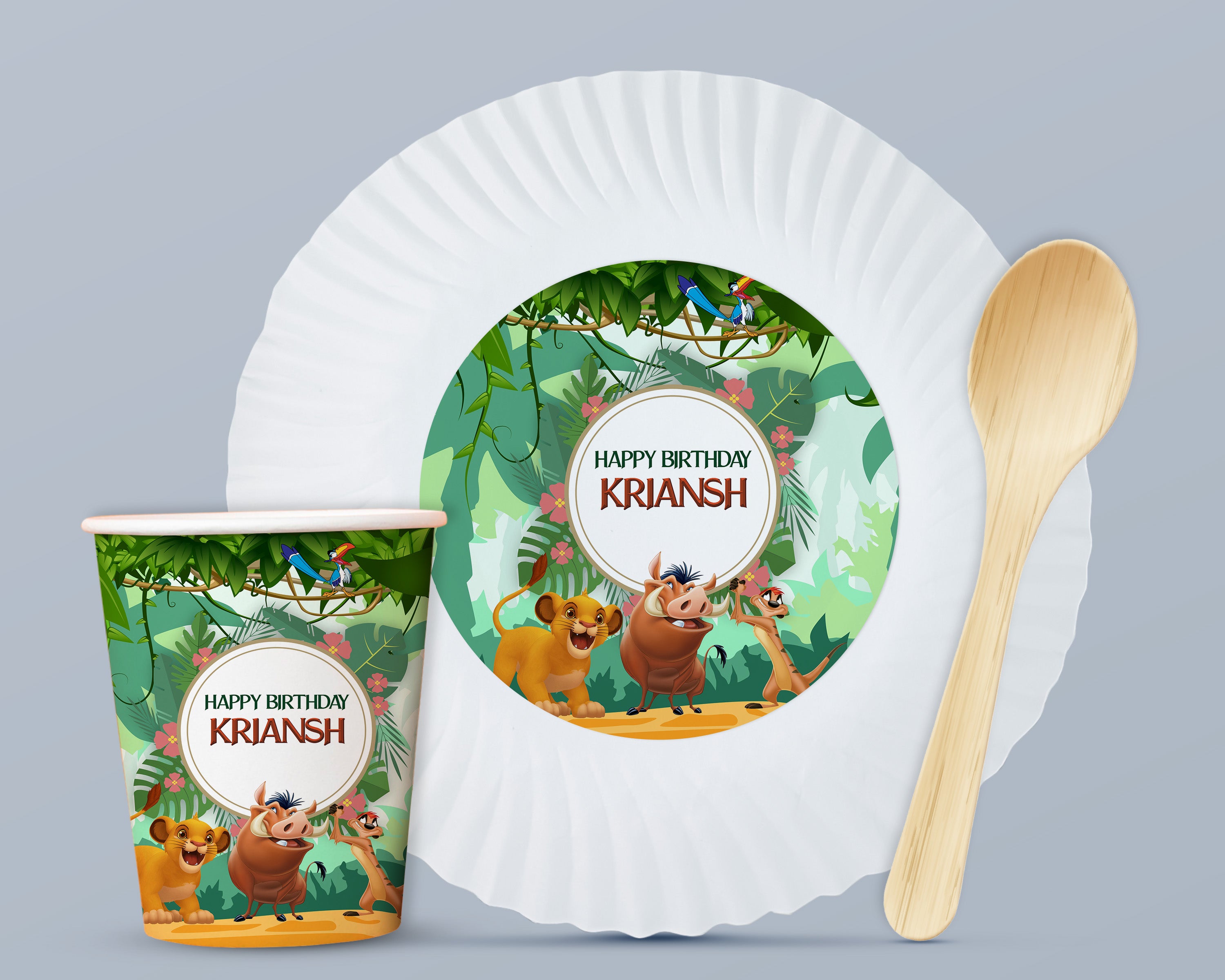 Lion King Theme Party Cups and Plates Combo