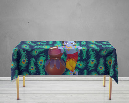 Little Krishna Theme Cake Tablecover