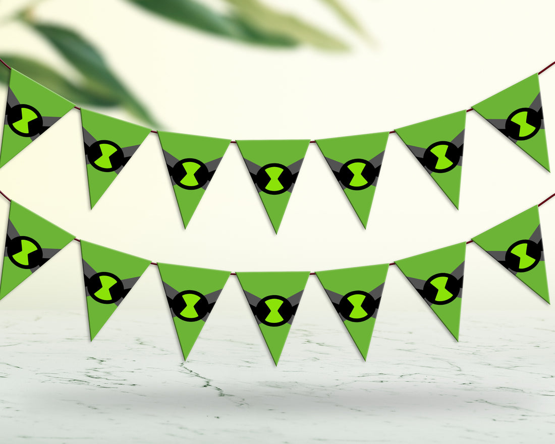 Ben 10 Theme Flag Bunting