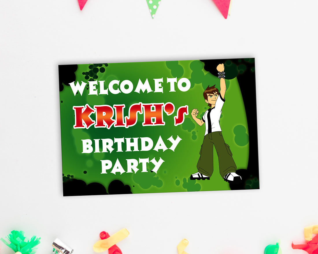 Ben 10 Theme Customized Welcome Board