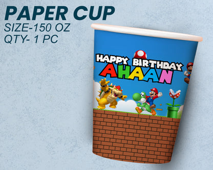 Super Mario Theme Party Cups and Plates Combo