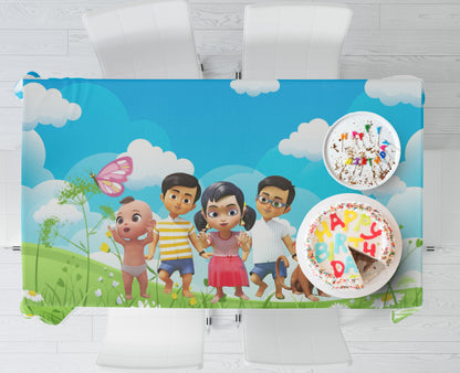 Chutti Kannama Theme Cake Tablecover