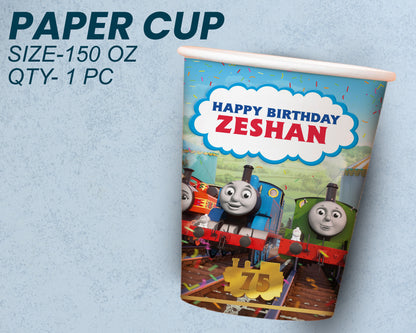 Thomas and Friends Theme Party Cups and Plates Combo