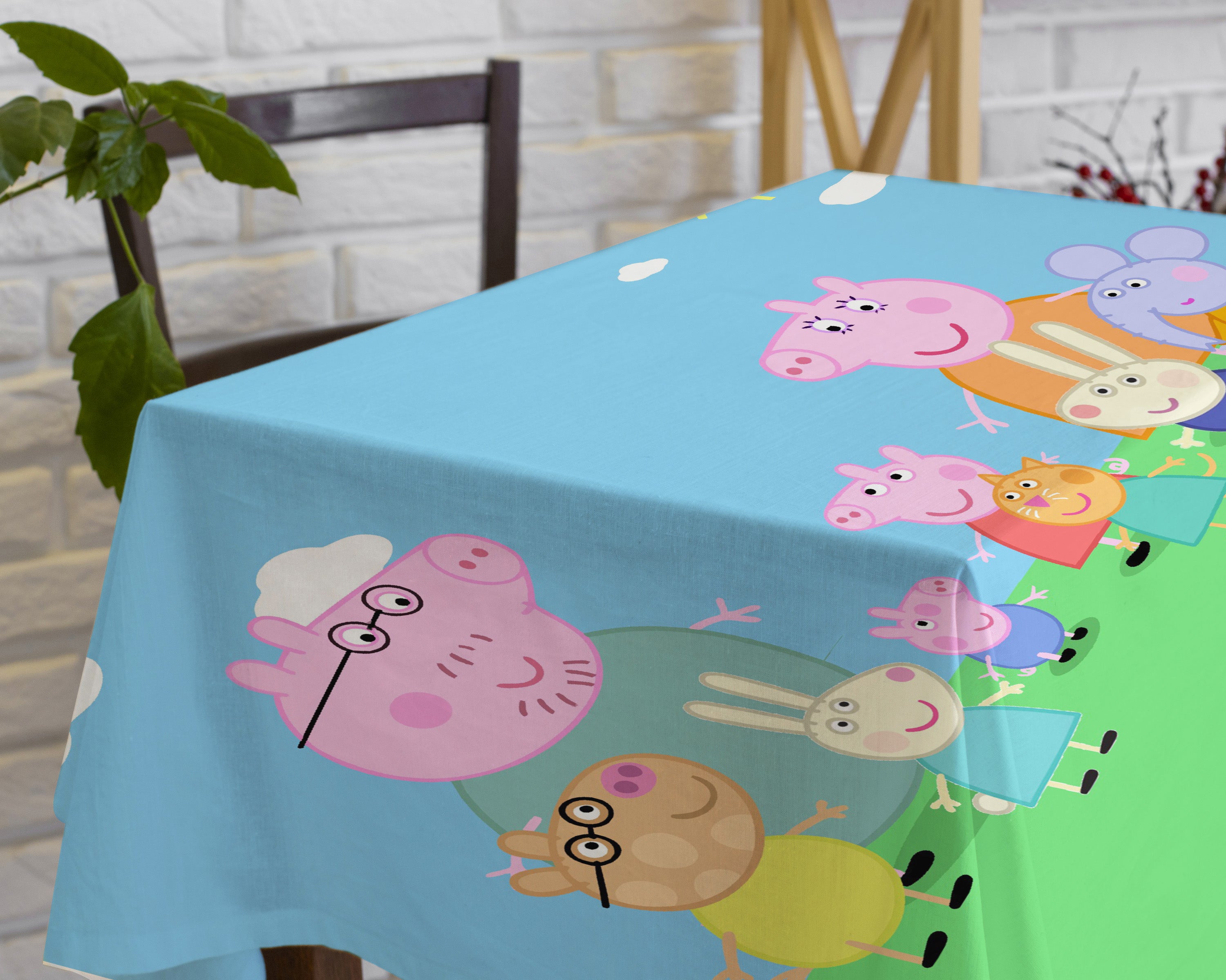 Peppa Pig Theme Cake Tablecover