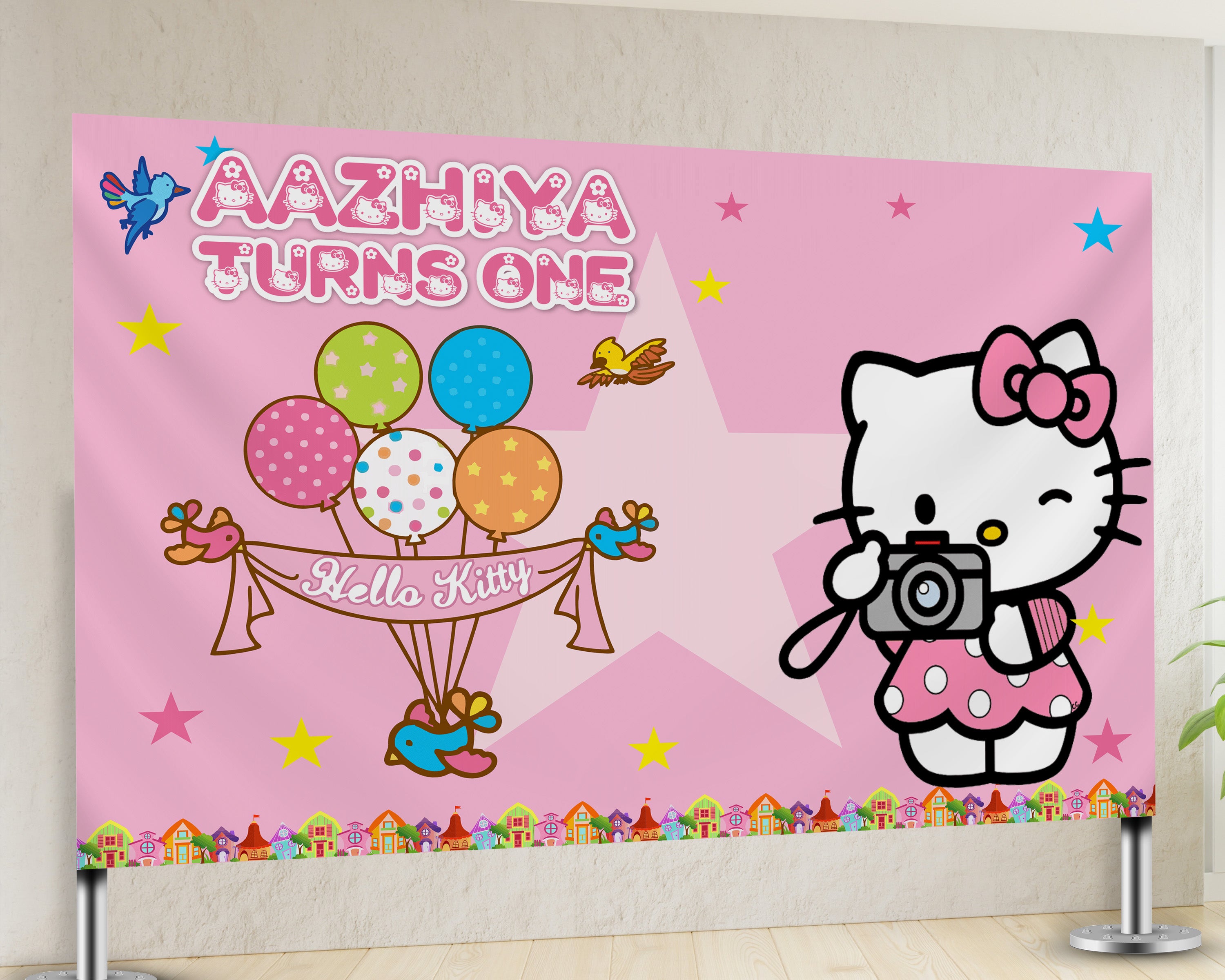 Hello Kitty Theme Backdrop