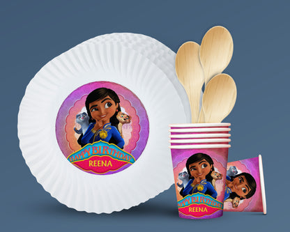 Mira The Royal Detective Theme Party Cups and Plates Combo