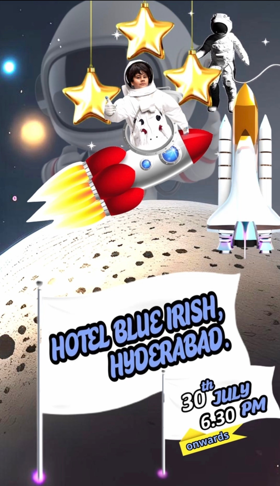 Space Theme E-Video Invite