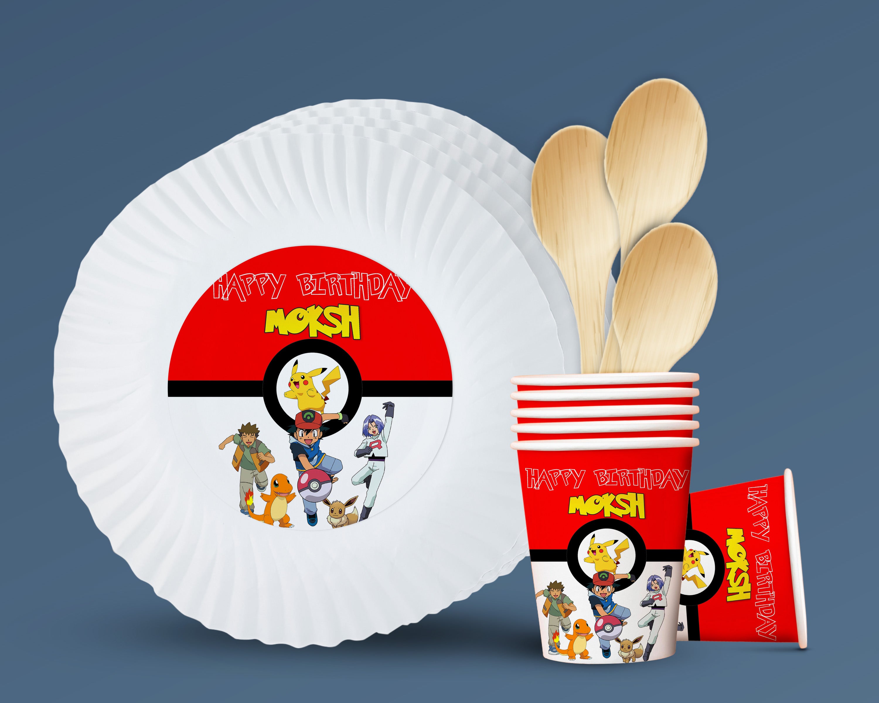 Pokemon Theme Party Cups and Plates Combo