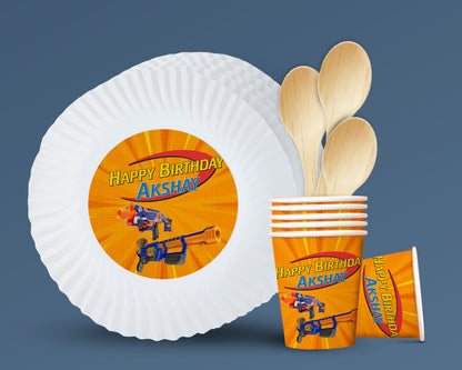 Nerf Theme Party Cups and Plates Combo