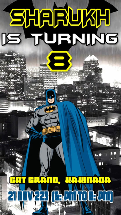 Batman Theme E-Video Invite