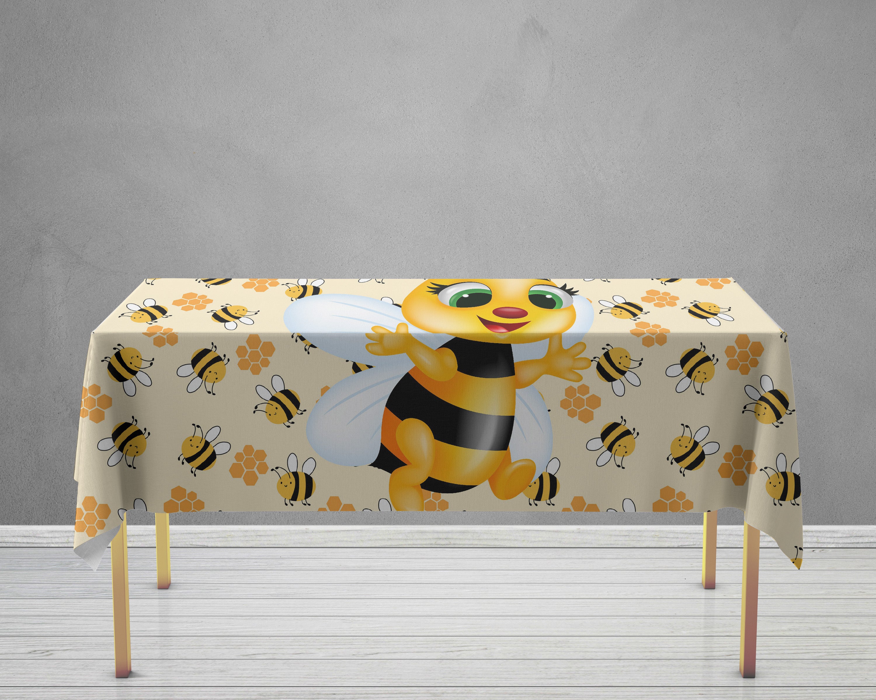 Bumble Bee Theme Cake Tablecover