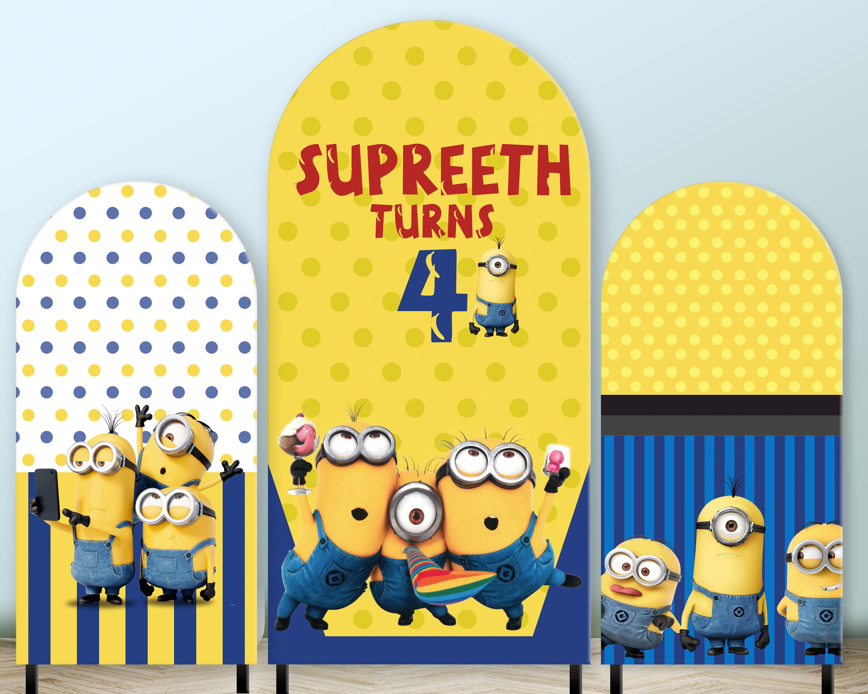 Minion Theme Arch Backdrop