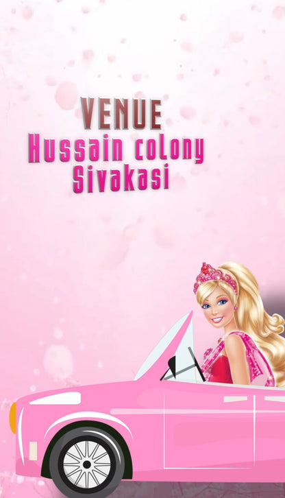 Barbie Theme E-Video Invite