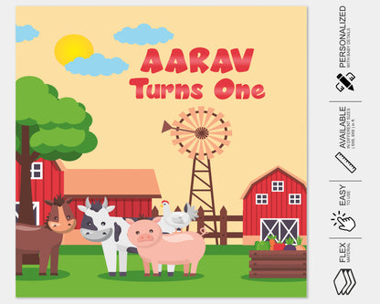 Farm Theme Square Backdrop