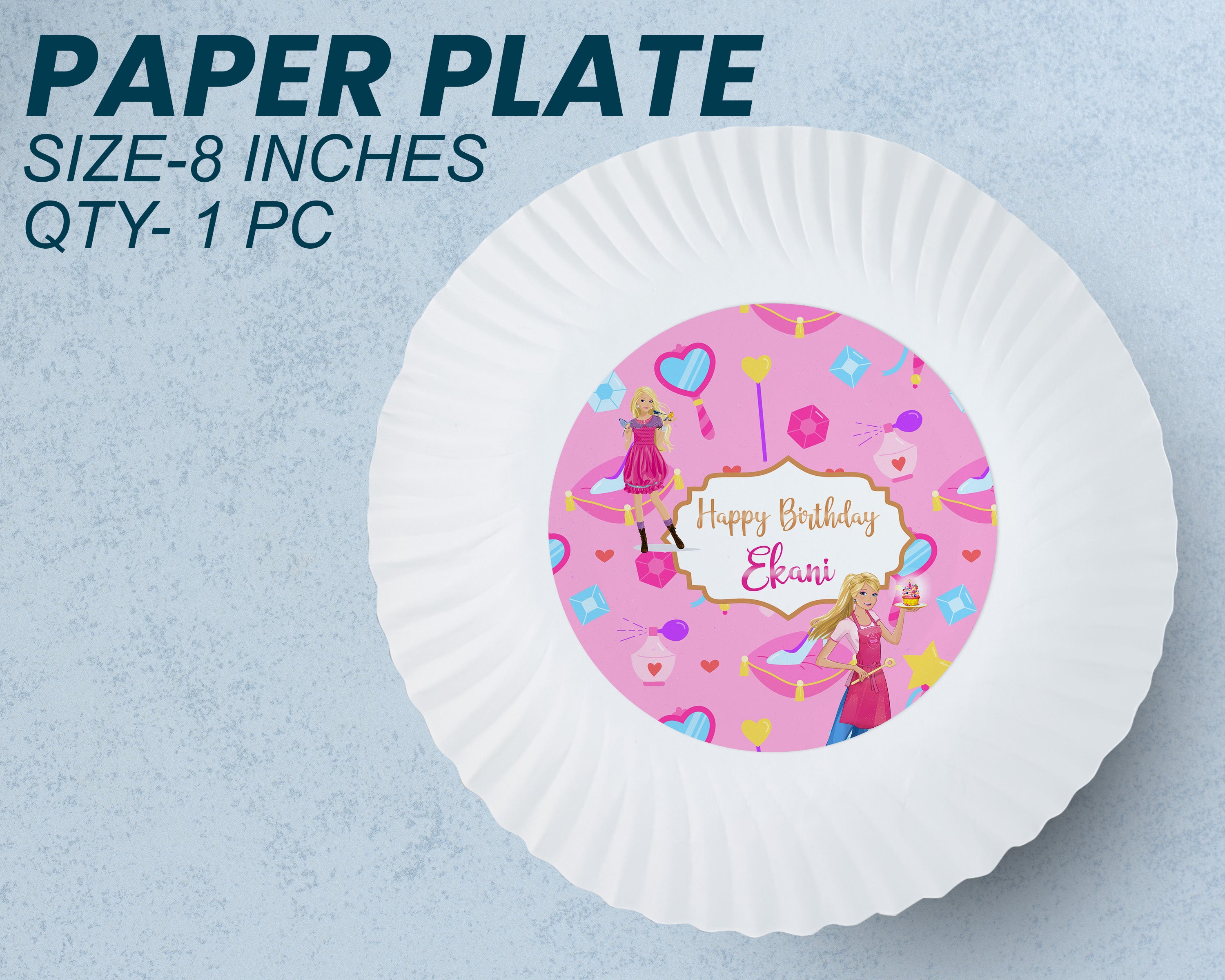 Barbie Theme Party Cups and Plates Combo