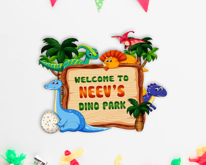 Dinosaur Theme Customized Welcome Board