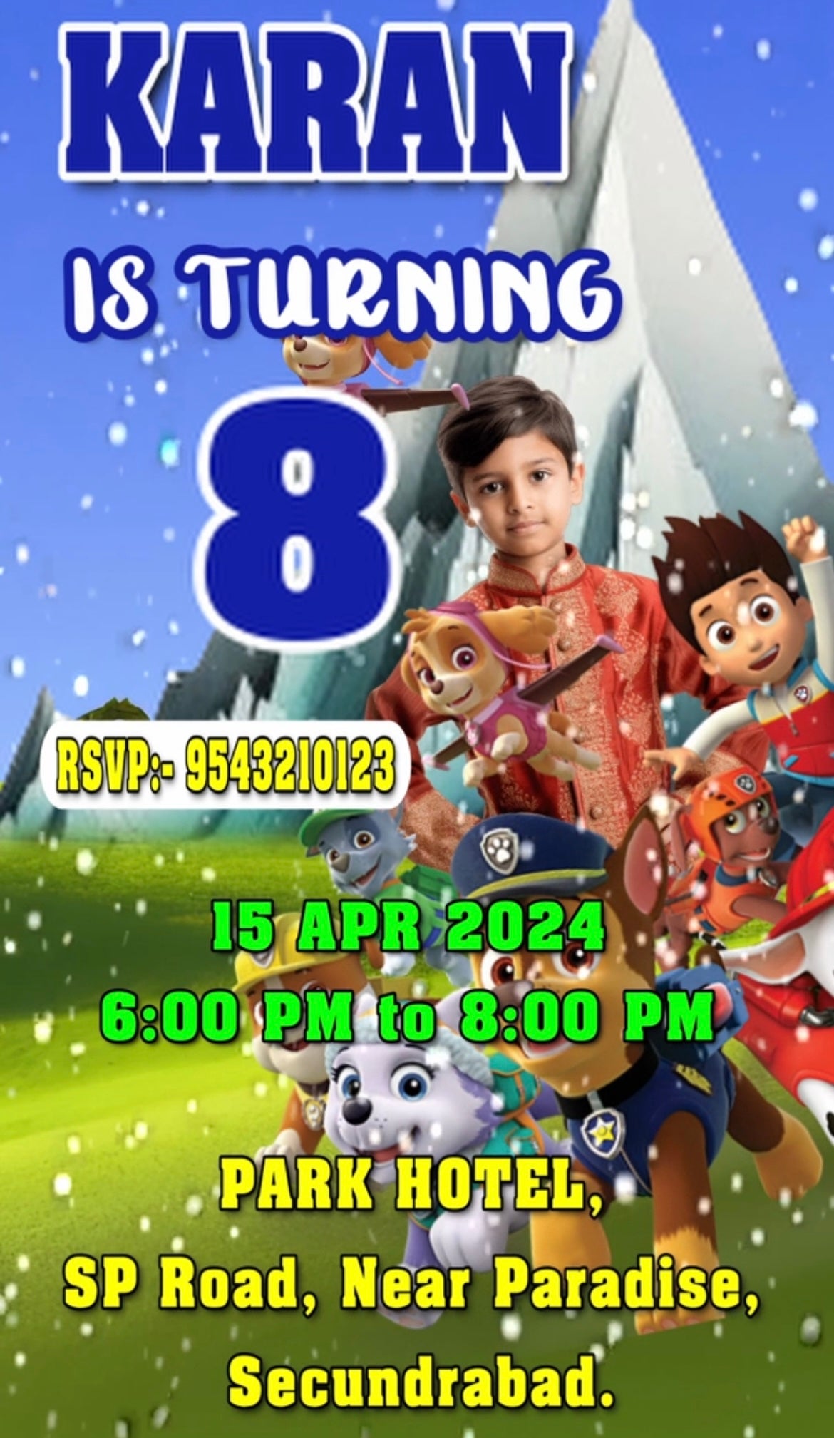 PAW Patrol Theme E-Video Invite