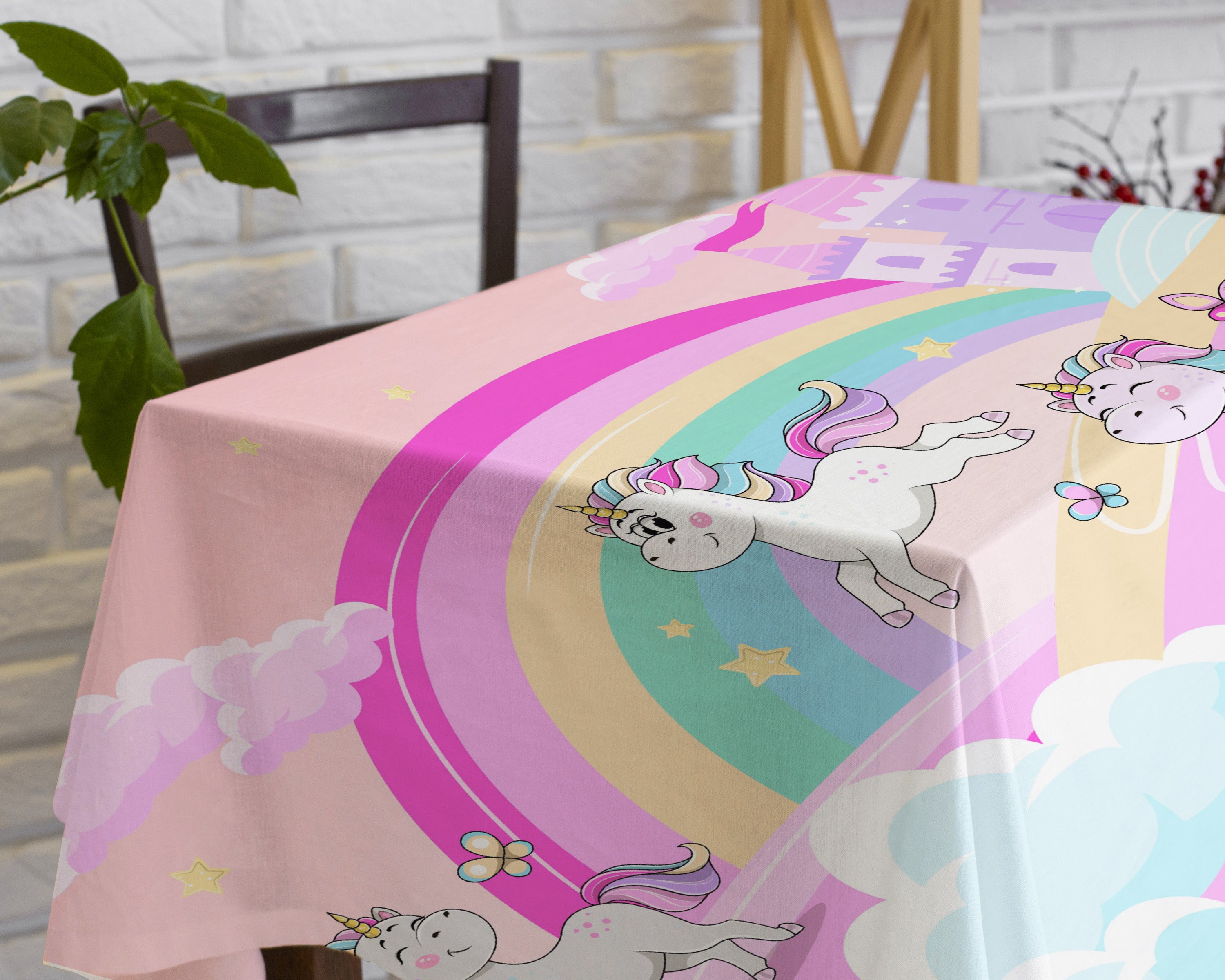Unicorn Theme Cake Tablecover