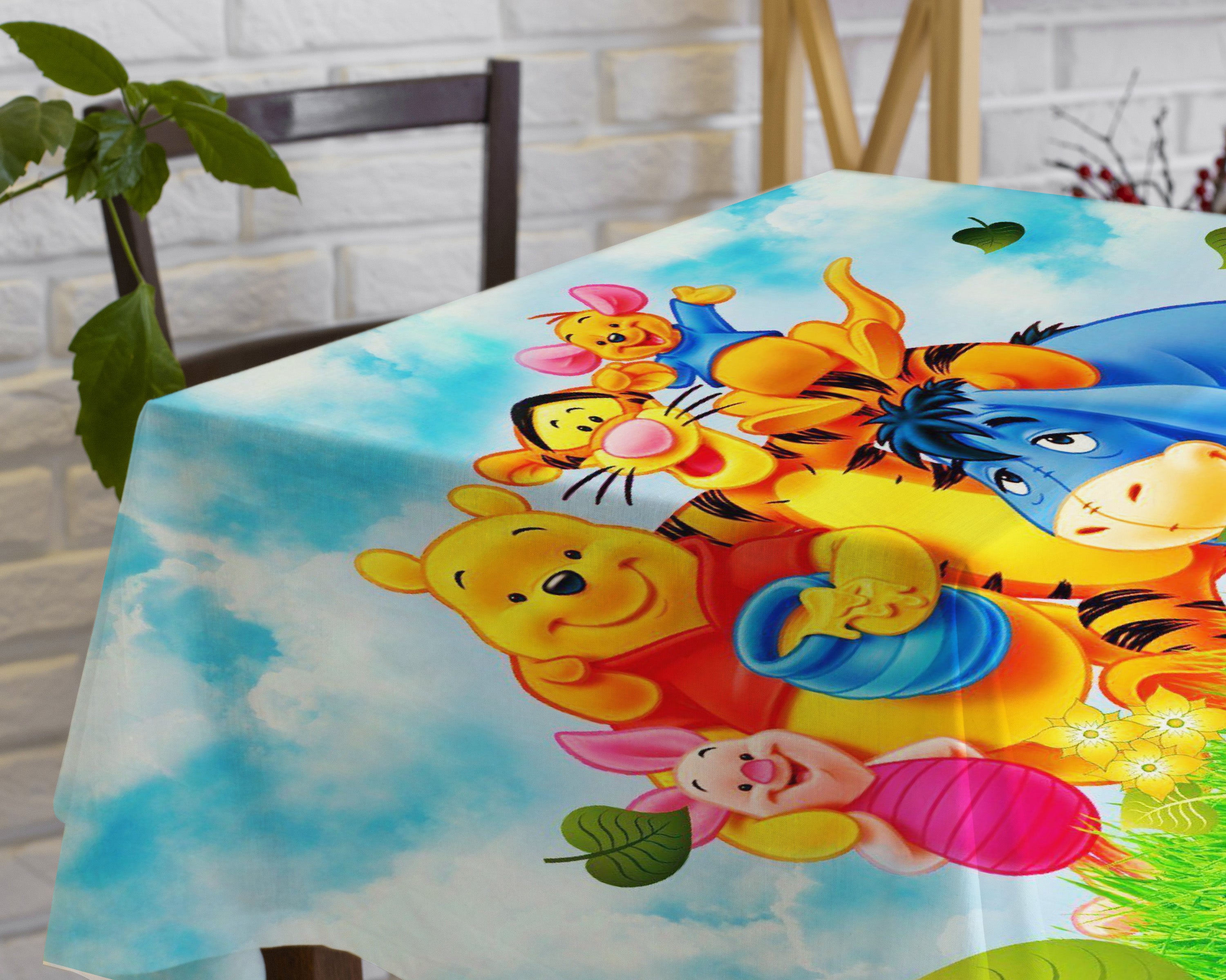 Winnie the Pooh Theme Cake Tablecover