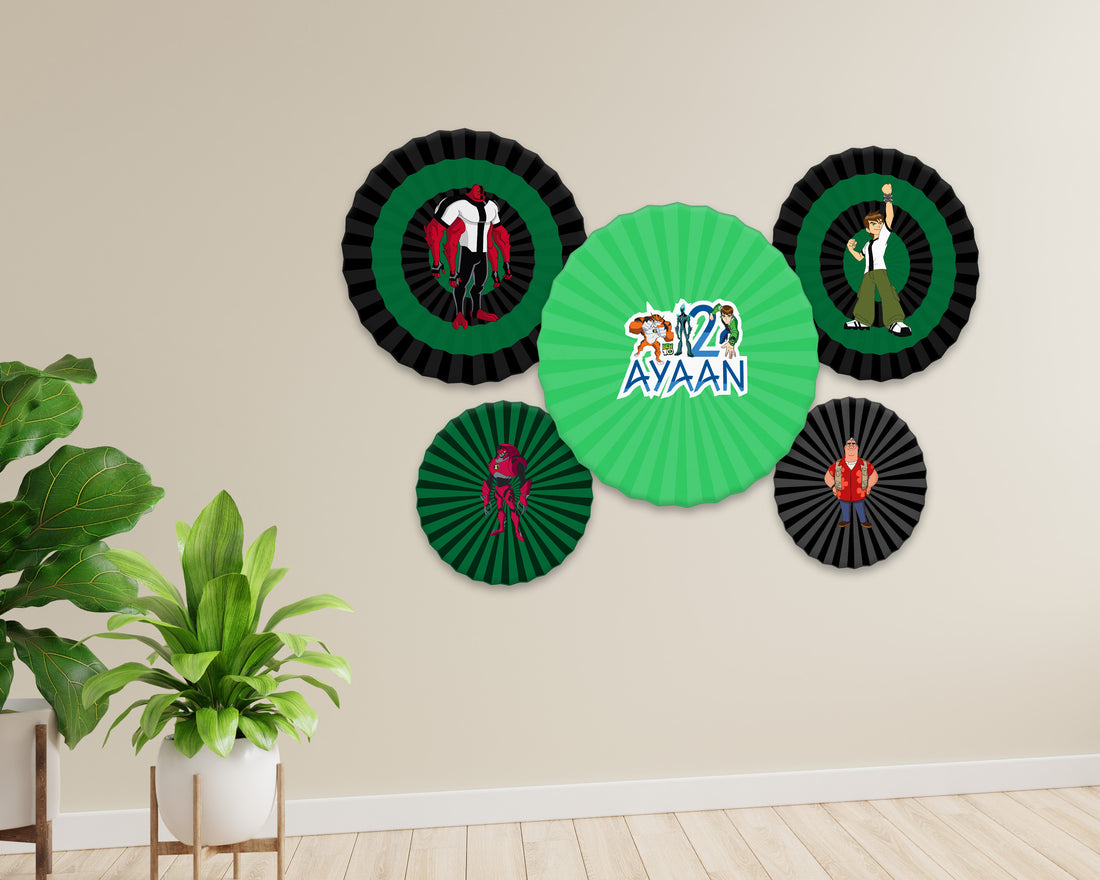 Ben 10 Theme Paper Fan