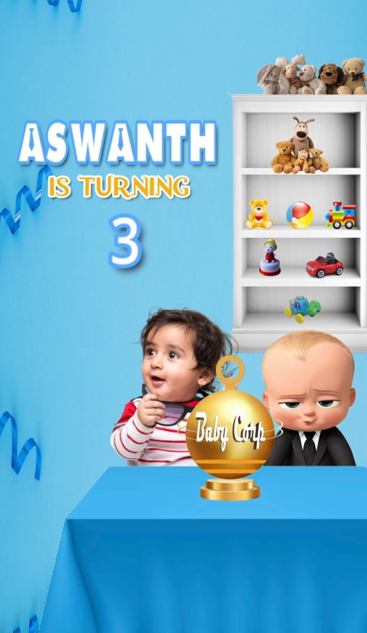 Boss Baby Theme E-Video Invite