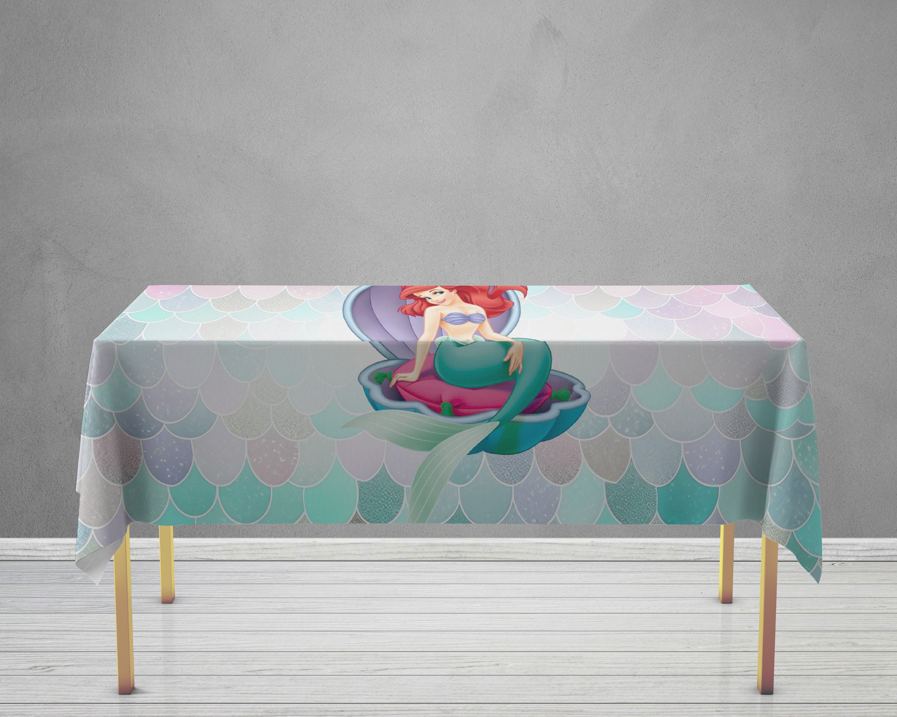 Mermaid Theme Cake Tablecover