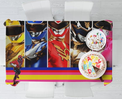 Power Rangers Theme Cake Tablecover