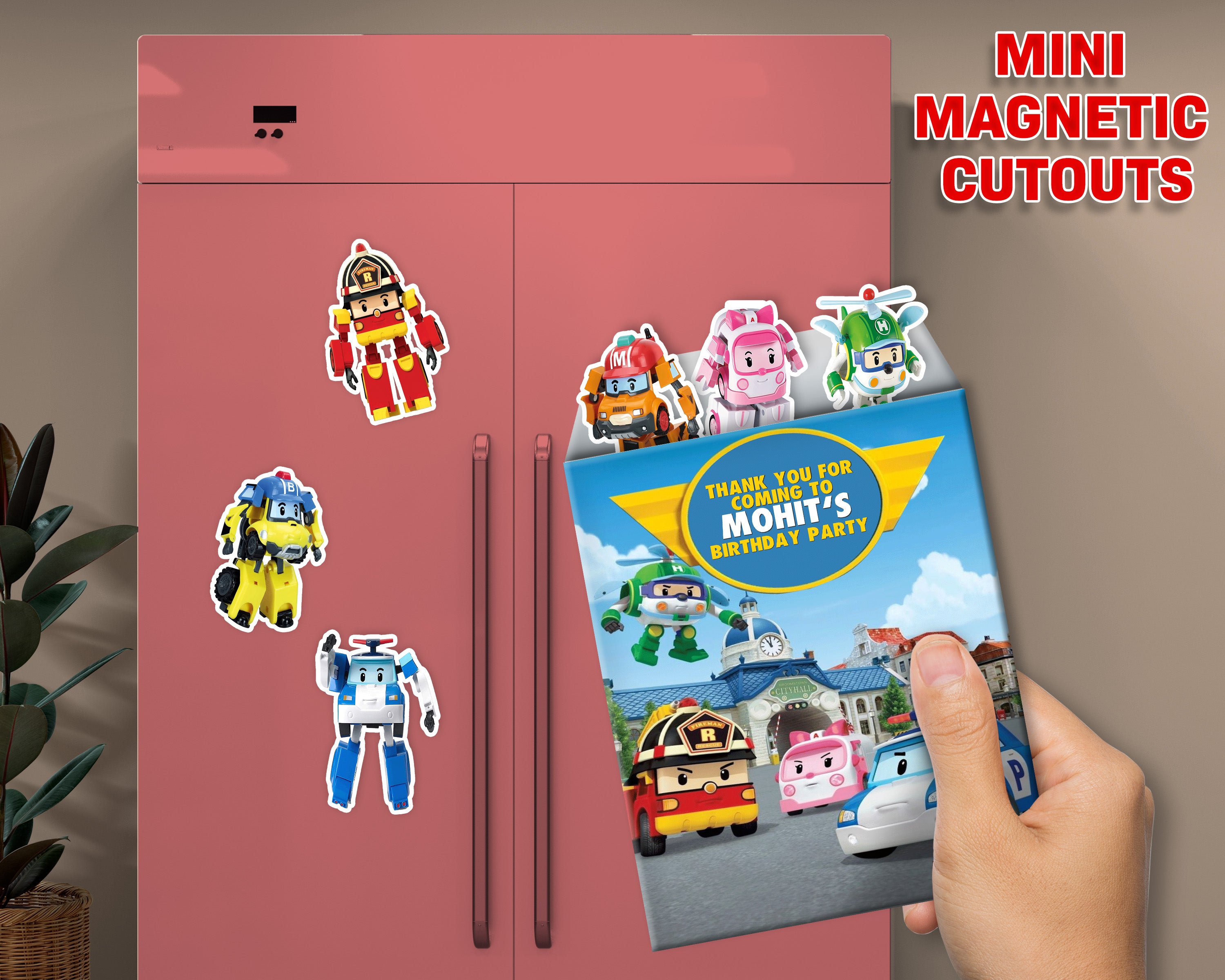 Robo Poli Theme Mini Magnetic Return Gift Pack