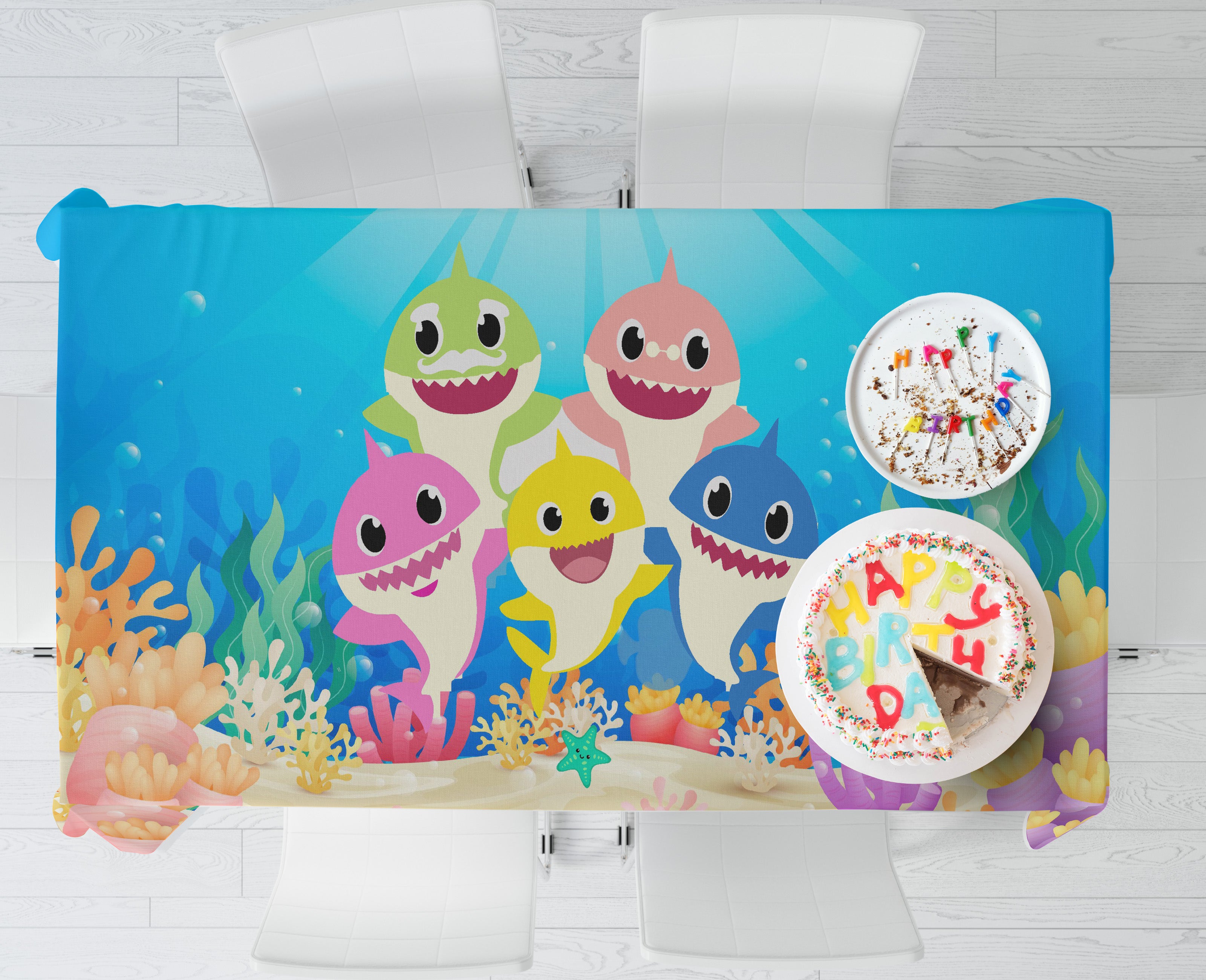 Shark Theme Cake Tablecover