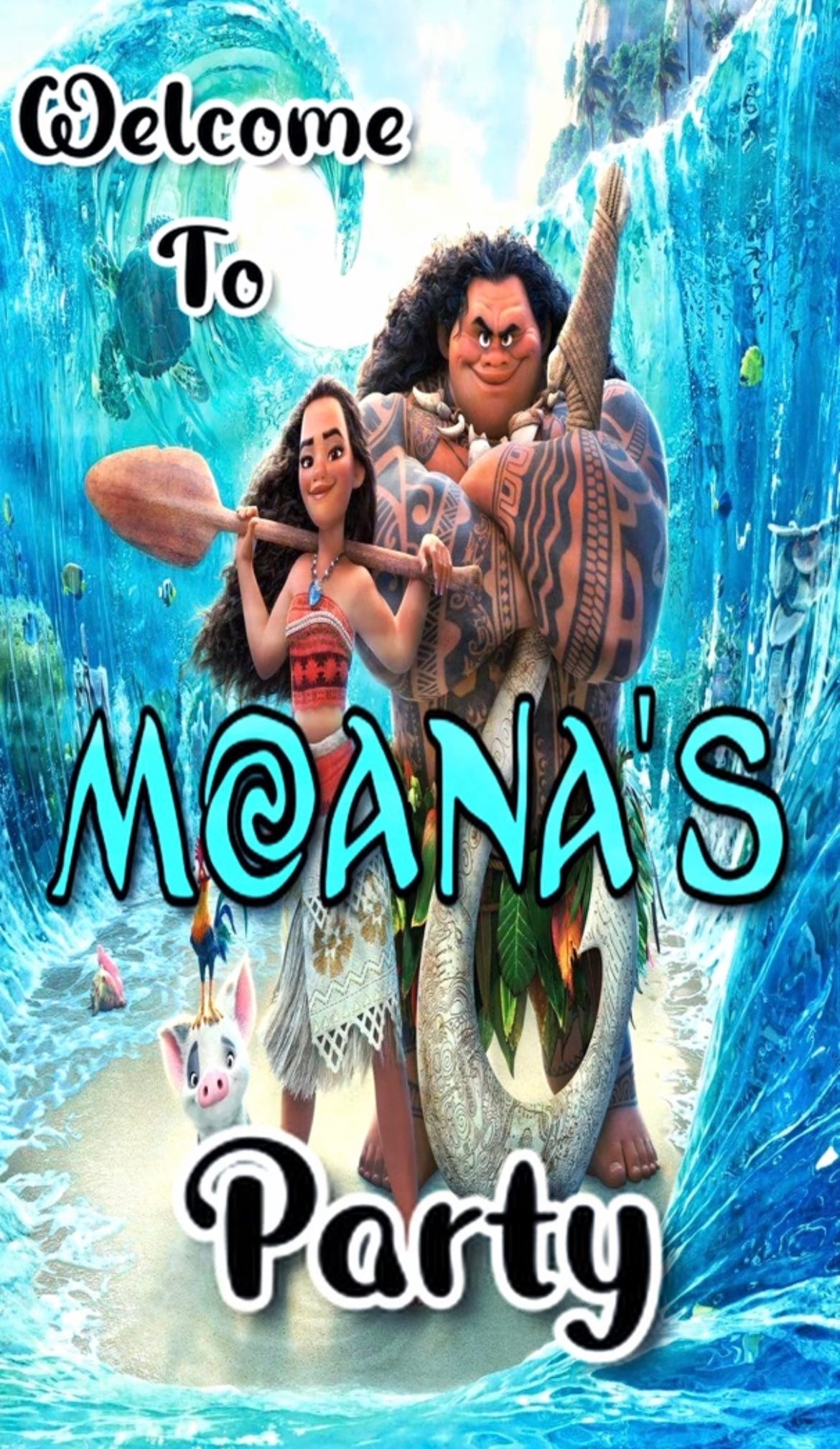 Moana Theme E-Video Invite