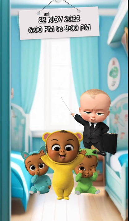 Boss Baby Theme E-Video Invite