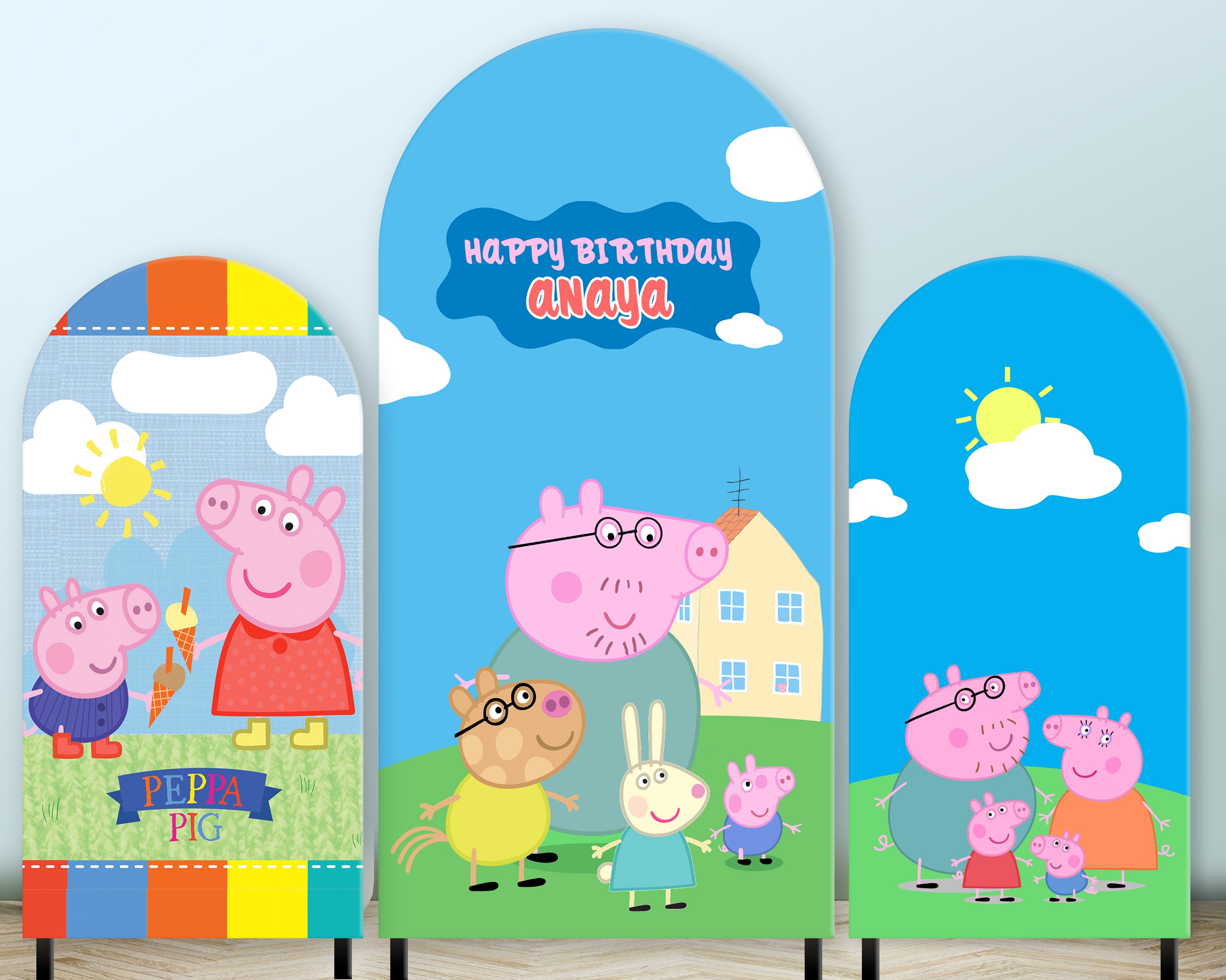 Peppa Pig Theme Arch Backdrop