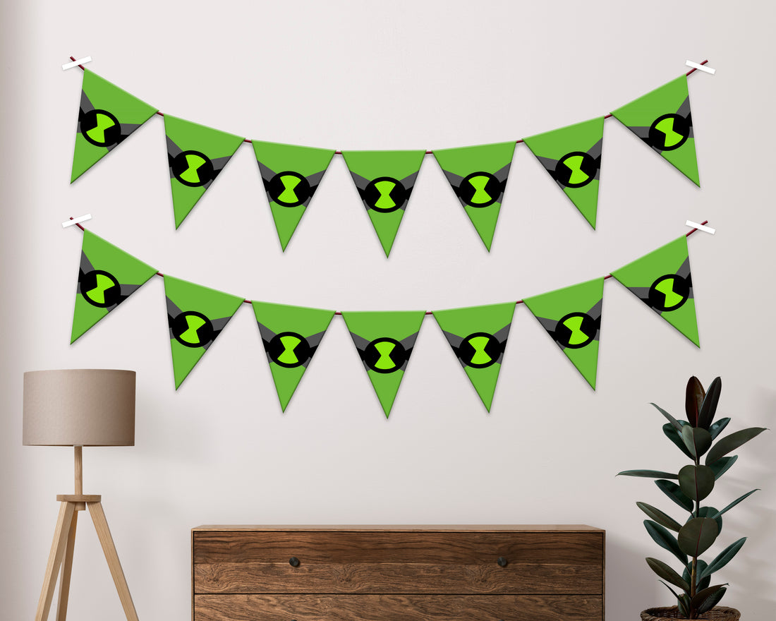 Ben 10 Theme Flag Bunting