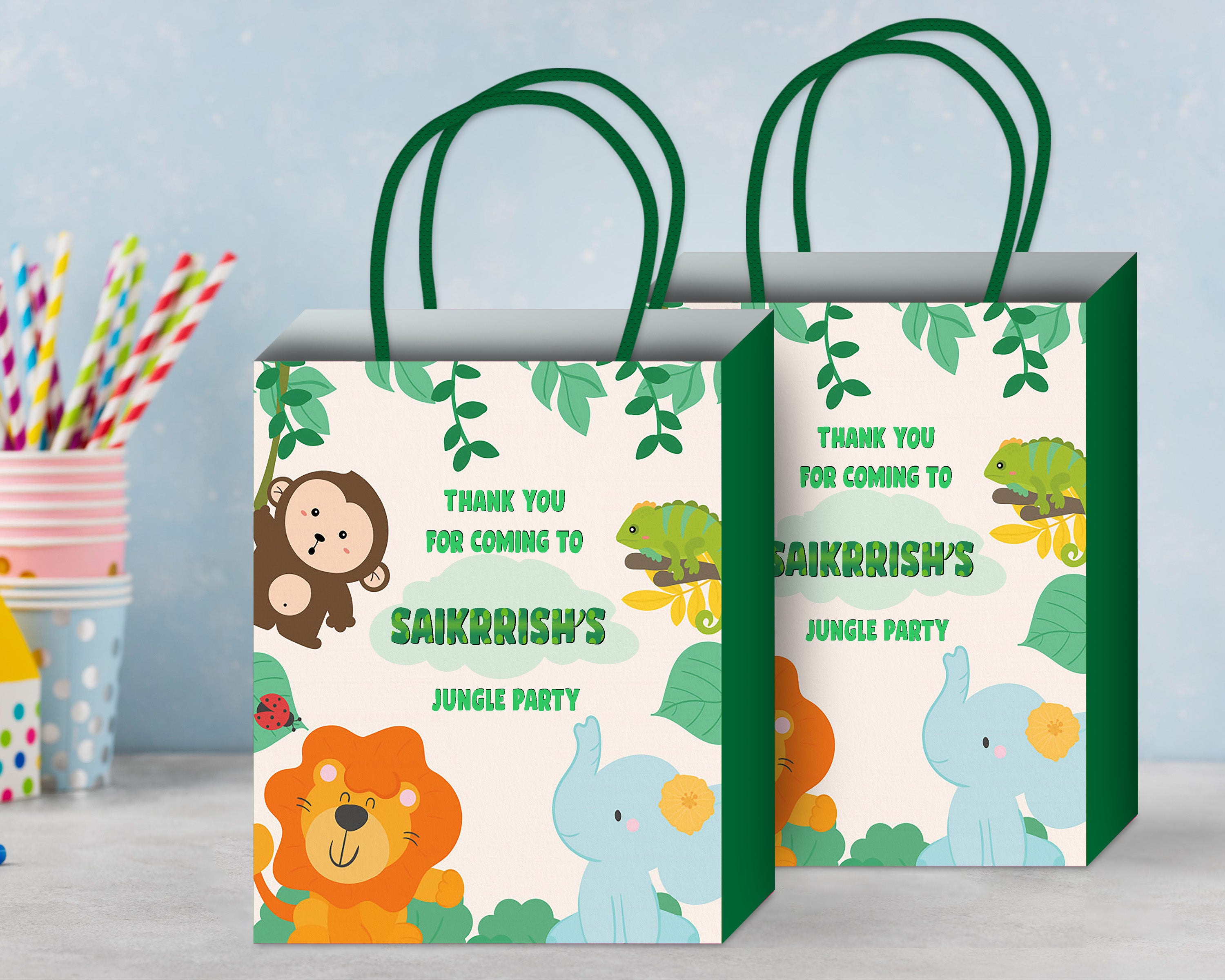 Jungle Theme Return Gift Bag