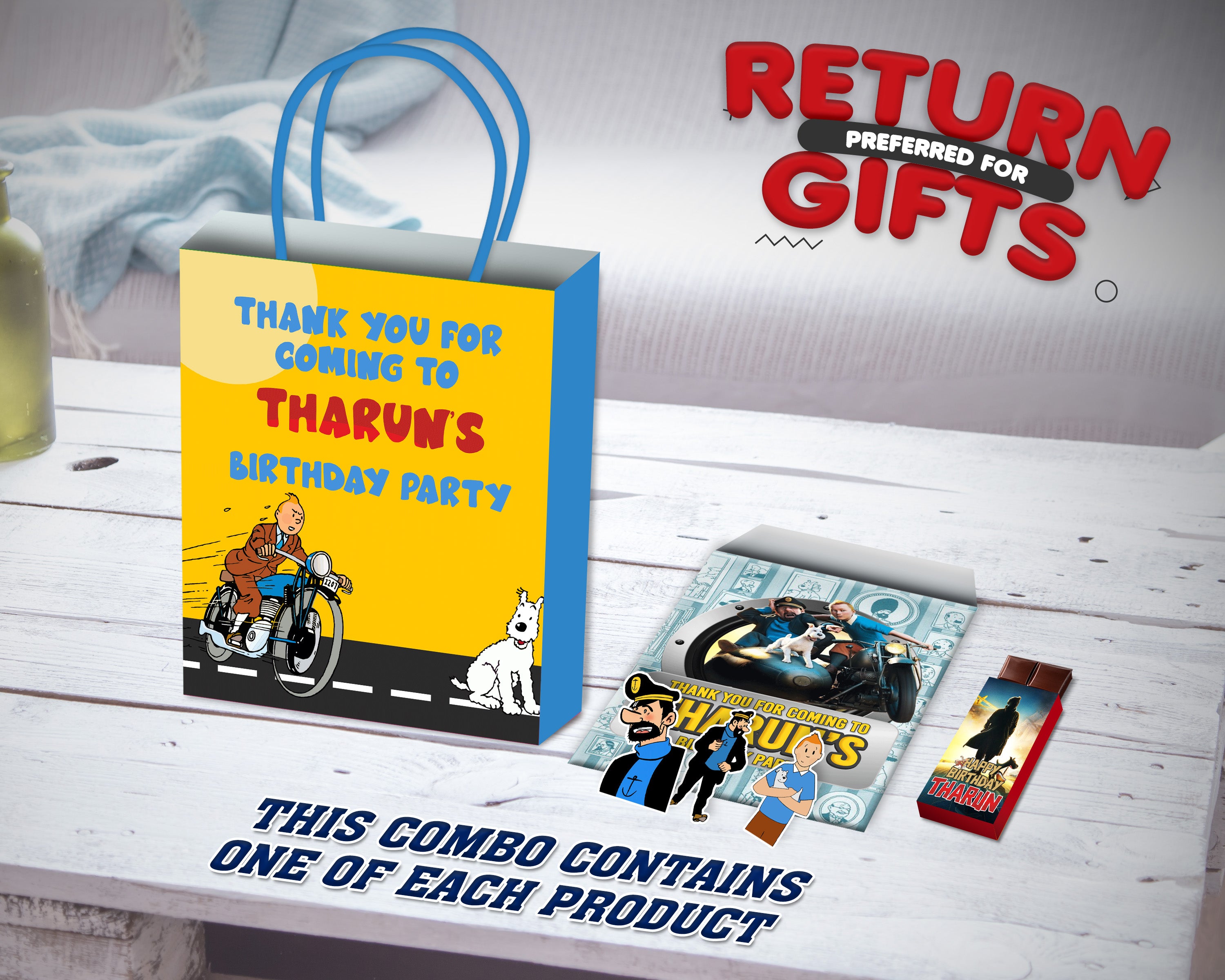 Tin Tin Theme Return Gift Combo