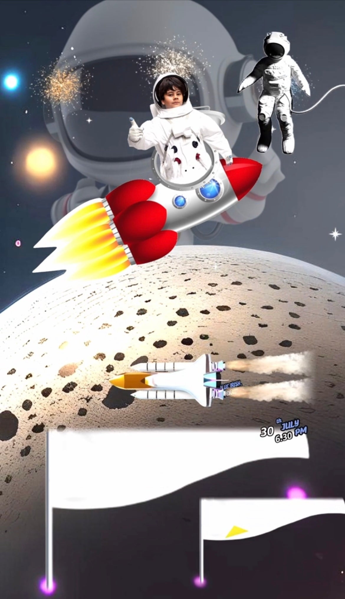 Space Theme E-Video Invite