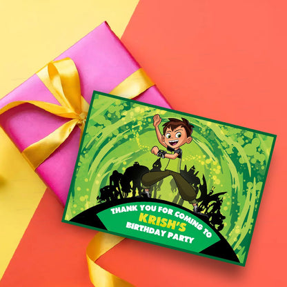 Ben 10 Theme Thank You Card