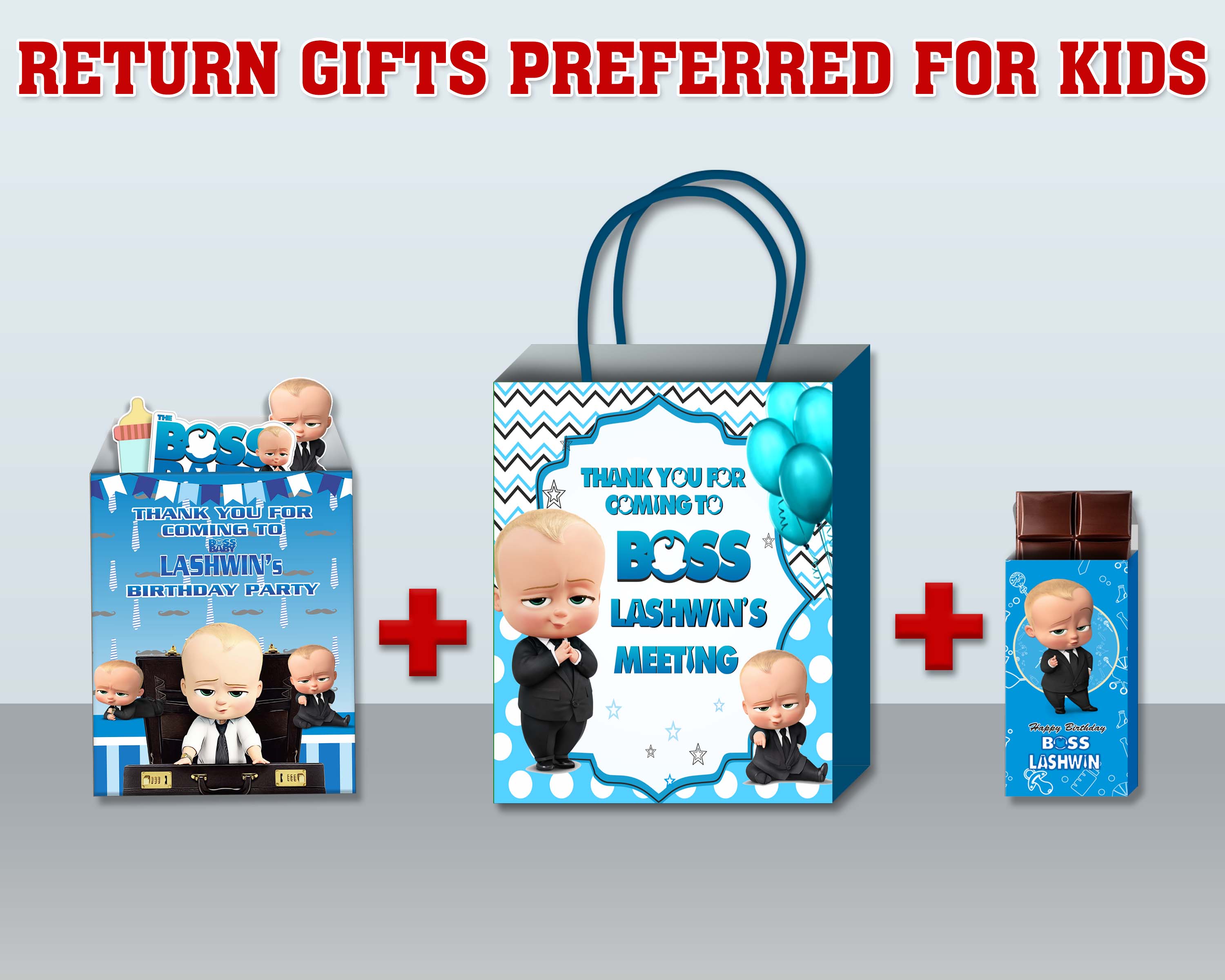 Boss Baby Theme Return Gift Combo